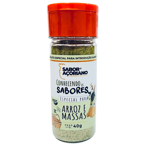 Produto - Introdução Alimentar - Conhecendo os Sabores - Especial para Arroz e Massas - Turma do Açorianinho - Sabor Açoriano Temperos Naturais.