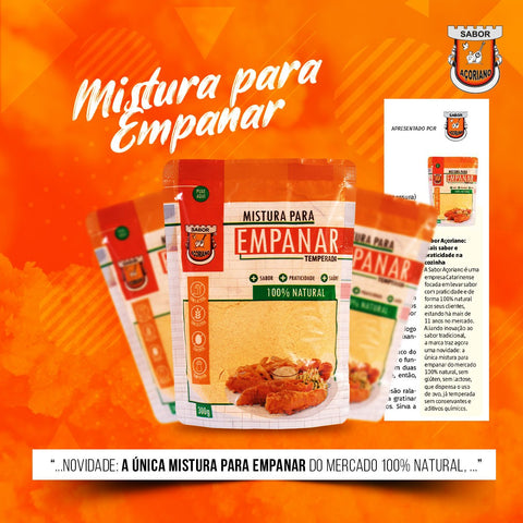 Banner Mistura para Empanar Linha Colorífico Farinhas Sabor Açoriano - A única mistura para empanar do mercado 100% natural