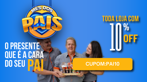 Banner cupom: PAI10 que da direito a 10% de desconto na compra em todo o site da  Sabor Açoriano Temperos Naturais.